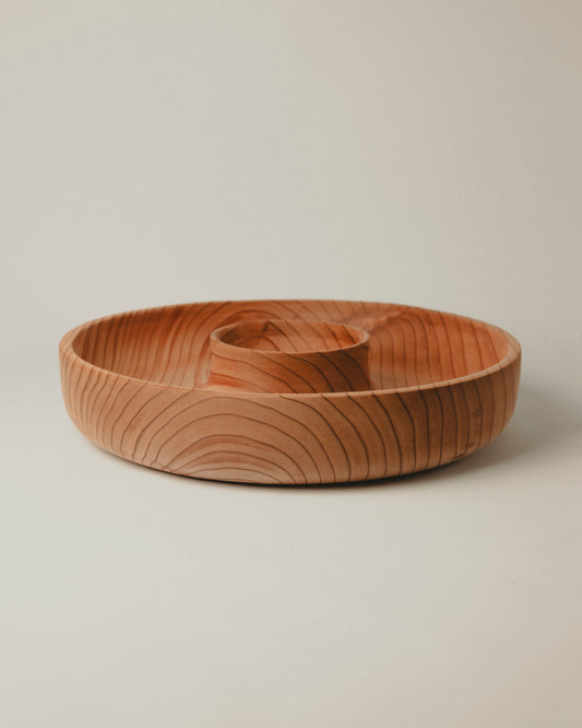 Lateral del cuenco de sequoia Nº 02, hecho por Yubero Torno